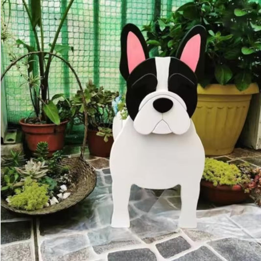 french bull dog planter