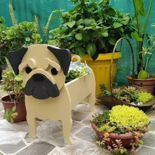 pug pup planter